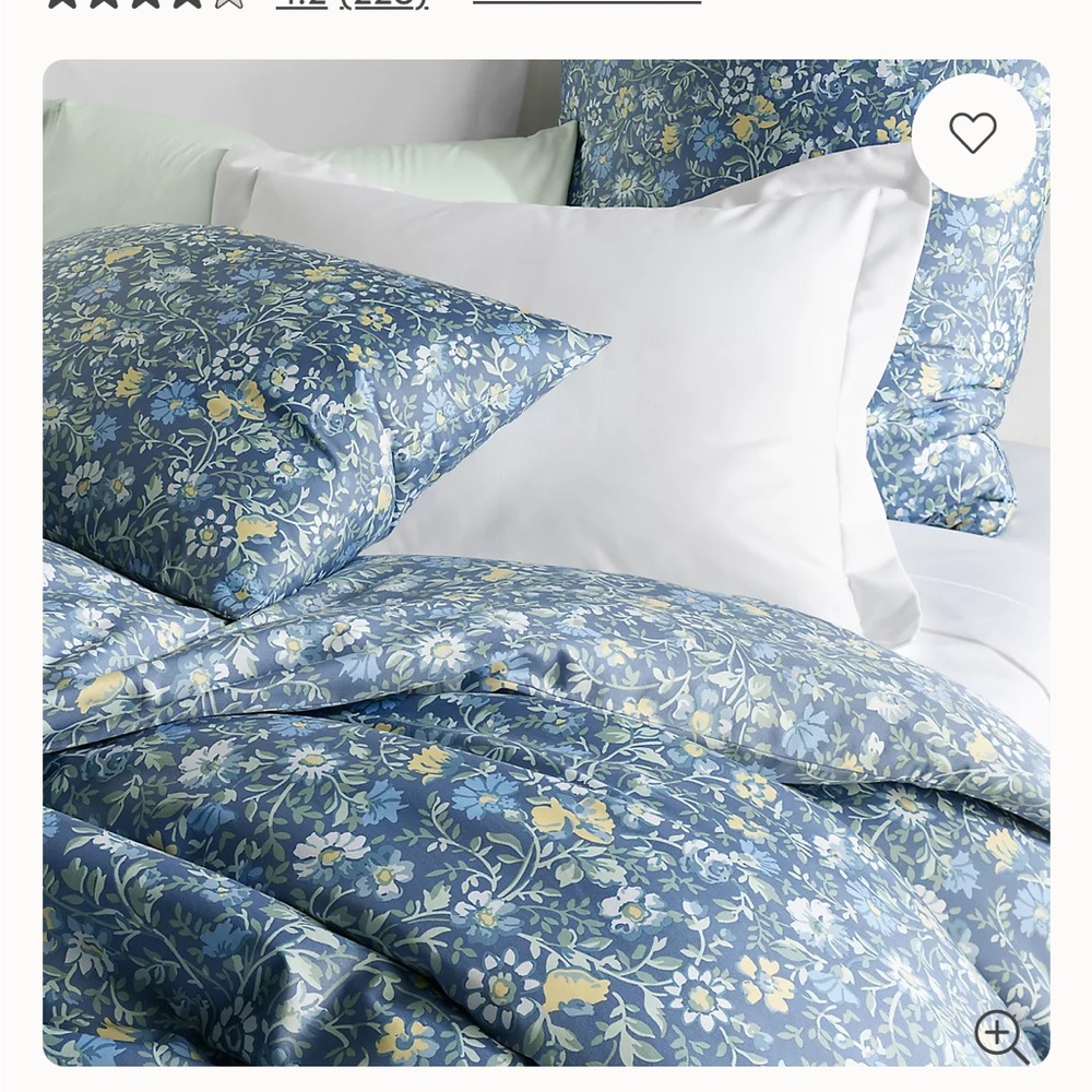 LANDS END KING DUVET 100% SUPIMA COTTON
